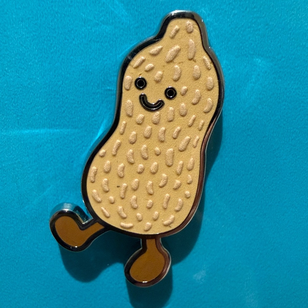 Jellycat Amuseable Peanut Enamel Pin Badge.